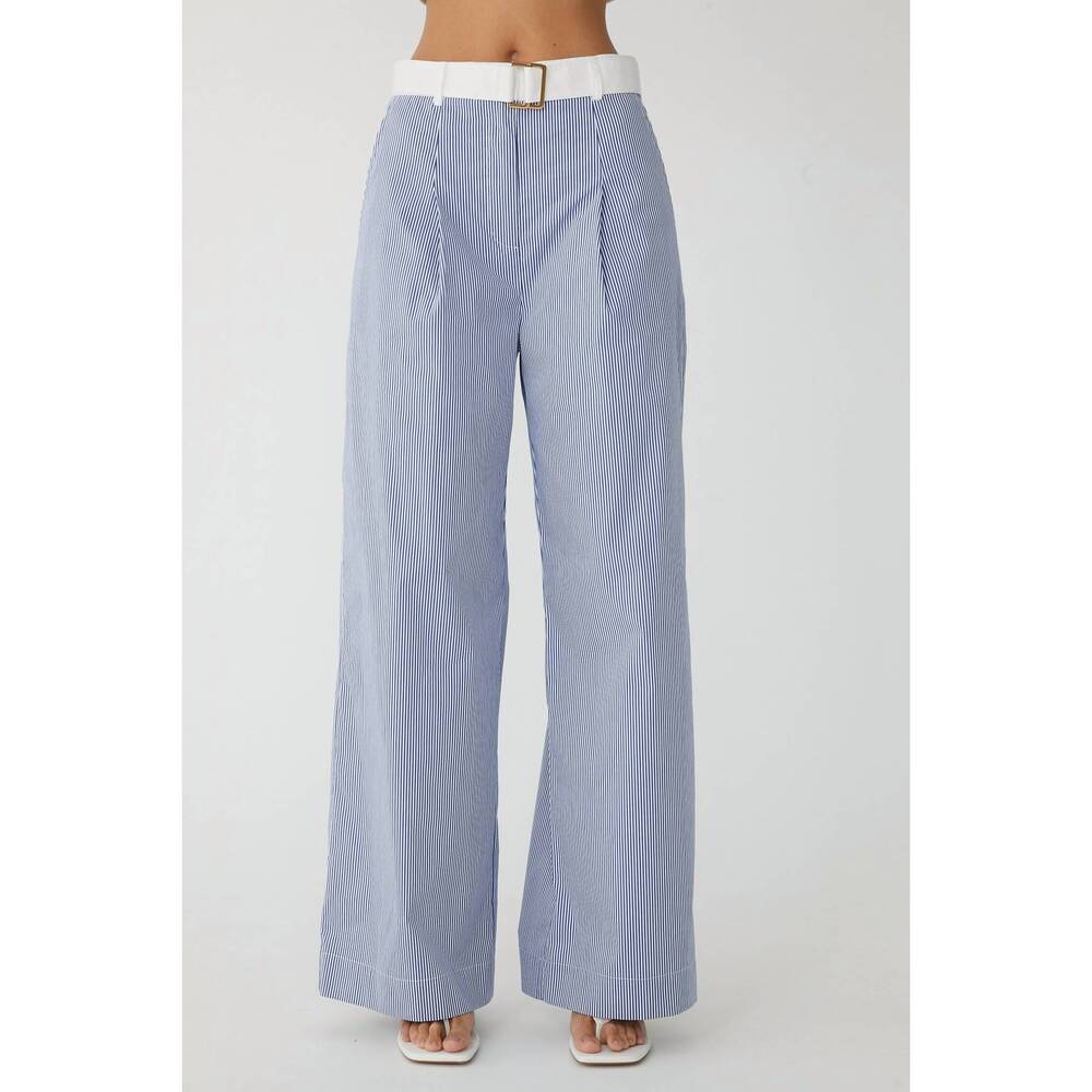 NEW JS71 charlotte pants in blue/white stripe